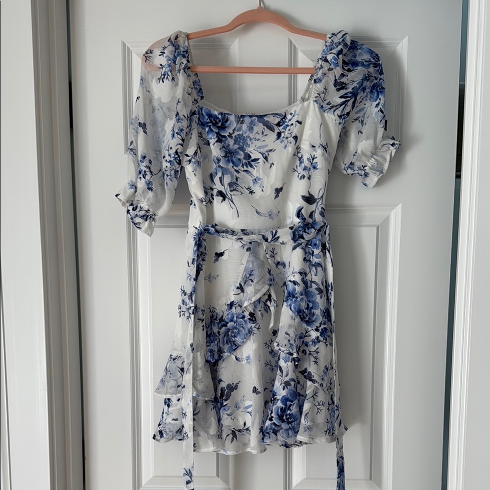 Chic Blue Floral Mini Dress- Miami for Francesca’s - XS